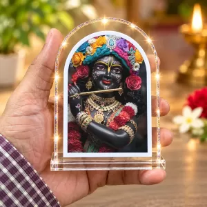 Lord Krishna L Shape Acrylic Showpiece 3 X 3.5 Inch For Home, Office And Car (F177435)