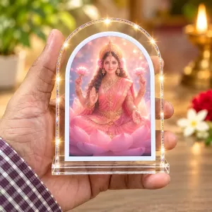 Goddess Lakshmi L Shape Acrylic Showpiece 3 X 3.5 Inch For Home, Office And Car (F177444) Goddess Lakshmi L Shape Acrylic Showpiece 3 X 3.5 Inch For Home, Office And Car (F177444)