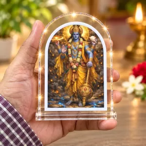 Lord Vishnu L Shape Acrylic Showpiece 3 X 3.5 Inch For Home, Office And Car (F177448) Lord Vishnu L Shape Acrylic Showpiece 3 X 3.5 Inch For Home, Office And Car (F177448)
