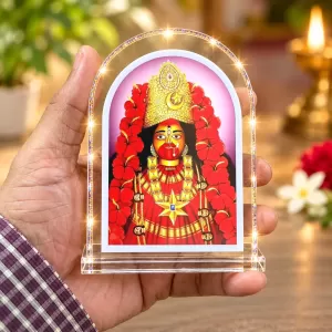 Kali Maa L Shape Acrylic Showpiece 3 X 3.5 Inch For Home, Office And Car (F177449)