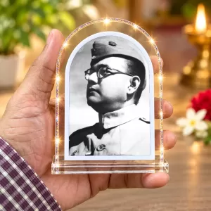 Subhas Chandra Bose L Shape Acrylic Showpiece 3 X 3.5 Inch For Home, Office And Car (F177450) Subhas Chandra Bose L Shape Acrylic Showpiece 3 X 3.5 Inch For Home, Office And Car (F177450)