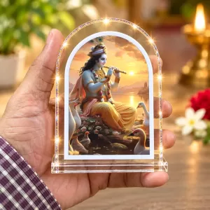 Lord Krishna L Shape Acrylic Showpiece 3 X 3.5 Inch For Home, Office And Car (F177458) Lord Krishna L Shape Acrylic Showpiece 3 X 3.5 Inch For Home, Office And Car (F177458)