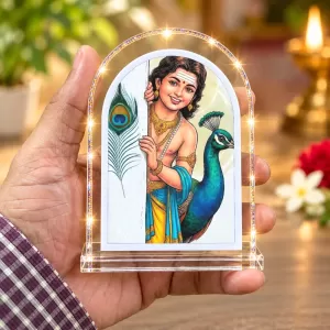 Lord Murugan L Shape Acrylic Showpiece 3 X 3.5 Inch For Home, Office And Car (F177467) Lord Murugan L Shape Acrylic Showpiece 3 X 3.5 Inch For Home, Office And Car (F177467)