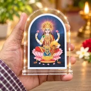 Goddess Lakshmi L Shape Acrylic Showpiece 3 X 3.5 Inch For Home, Office And Car (F177475) Goddess Lakshmi L Shape Acrylic Showpiece 3 X 3.5 Inch For Home, Office And Car (F177475)