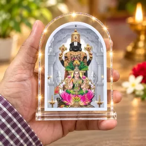 Lord Venkateswar L Shape Acrylic Showpiece 3 X 3.5 Inch For Home, Office And Car (F177483) Lord Venkateswar L Shape Acrylic Showpiece 3 X 3.5 Inch For Home, Office And Car (F177483)