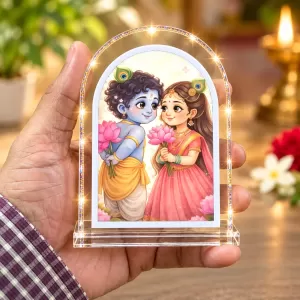 Radha Krishna L Shape Acrylic Showpiece 3 X 3.5 Inch For Home, Office And Car (F177488) Radha Krishna L Shape Acrylic Showpiece 3 X 3.5 Inch For Home, Office And Car (F177488)