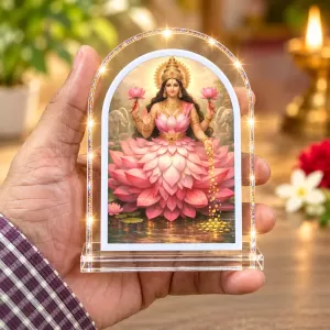 Goddess Lakshmi L Shape Acrylic Showpiece 3 X 3.5 Inch For Home, Office And Car (F177489) Goddess Lakshmi L Shape Acrylic Showpiece 3 X 3.5 Inch For Home, Office And Car (F177489)