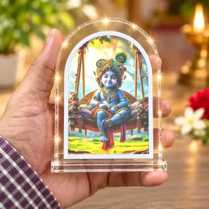 Lord Krishna L Shape Acrylic Showpiece 3 X 3.5 Inch For Home, Office And Car (F177492) Lord Krishna L Shape Acrylic Showpiece 3 X 3.5 Inch For Home, Office And Car (F177492)