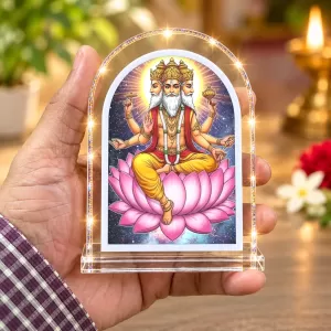 Lord Brahma L Shape Acrylic Showpiece 3 X 3.5 Inch For Home, Office And Car (F177493) Lord Brahma L Shape Acrylic Showpiece 3 X 3.5 Inch For Home, Office And Car (F177493)