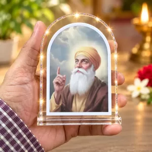 Guru Nanak Dev Ji L Shape Acrylic Showpiece 3 X 3.5 Inch For Home, Office And Car (F177496) Guru Nanak Dev Ji L Shape Acrylic Showpiece 3 X 3.5 Inch For Home, Office And Car (F177496)