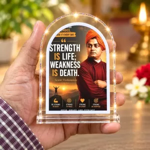 Swami Vivekananda L Shape Acrylic Showpiece 3 X 3.5 Inch For Home, Office And Car (F177502) Swami Vivekananda L Shape Acrylic Showpiece 3 X 3.5 Inch For Home, Office And Car (F177502)