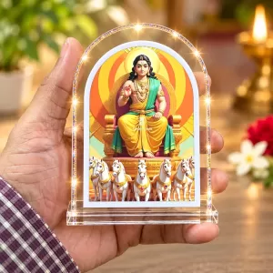 Surya Dev L Shape Acrylic Showpiece 3 X 3.5 Inch For Home, Office And Car (F177504) Surya Dev L Shape Acrylic Showpiece 3 X 3.5 Inch For Home, Office And Car (F177504)