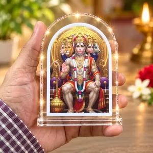 Panchamukhi Hanuman L Shape Acrylic Showpiece 3 X 3.5 Inch For Home, Office And Car (F177519) Panchamukhi Hanuman L Shape Acrylic Showpiece 3 X 3.5 Inch For Home, Office And Car (F177519)