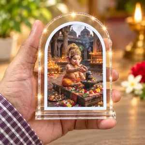 Lord Ganesha L Shape Acrylic Showpiece 3 X 3.5 Inch For Home, Office And Car (F177528) Lord Ganesha L Shape Acrylic Showpiece 3 X 3.5 Inch For Home, Office And Car (F177528)