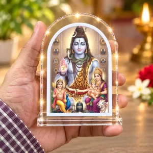 Shiva Parvati Family L Shape Acrylic Showpiece 3 X 3.5 Inch For Home, Office And Car (F177534) Shiva Parvati Family L Shape Acrylic Showpiece 3 X 3.5 Inch For Home, Office And Car (F177534)