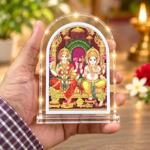 Lakshmi Ganesha L Shape Acrylic Showpiece 3 X 3.5 Inch For Home, Office And Car (F177536) Lakshmi Ganesha L Shape Acrylic Showpiece 3 X 3.5 Inch For Home, Office And Car (F177536)