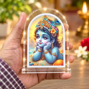 Lord Krishna L Shape Acrylic Showpiece 3 X 3.5 Inch For Home, Office And Car (F177546) Lord Krishna L Shape Acrylic Showpiece 3 X 3.5 Inch For Home, Office And Car (F177546)