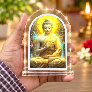 Buddha L Shape Acrylic Showpiece 3 X 3.5 Inch For Home, Office And Car (F177563) Buddha L Shape Acrylic Showpiece 3 X 3.5 Inch For Home, Office And Car (F177563)