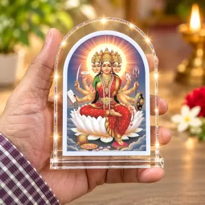 Mata Gayatri L Shape Acrylic Showpiece 3 X 3.5 Inch For Home, Office And Car (F177571) Mata Gayatri L Shape Acrylic Showpiece 3 X 3.5 Inch For Home, Office And Car (F177571)