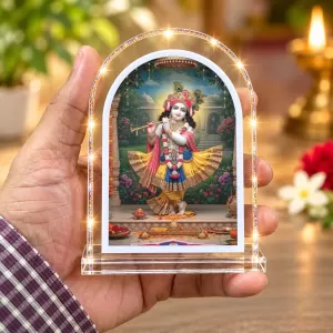Lord Krishna L Shape Acrylic Showpiece 3 X 3.5 Inch For Home, Office And Car (F177572) Lord Krishna L Shape Acrylic Showpiece 3 X 3.5 Inch For Home, Office And Car (F177572)