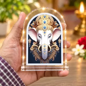 Lord Ganesha L Shape Acrylic Showpiece 3 X 3.5 Inch For Home, Office And Car (F177582) Lord Ganesha L Shape Acrylic Showpiece 3 X 3.5 Inch For Home, Office And Car (F177582)