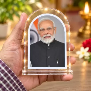 Narendra Modi L Shape Acrylic Showpiece 3 X 3.5 Inch For Home, Office And Car (F177584) Narendra Modi L Shape Acrylic Showpiece 3 X 3.5 Inch For Home, Office And Car (F177584)