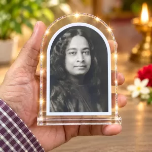 Paramahansa Yogananda L Shape Acrylic Showpiece 3 X 3.5 Inch For Home, Office And Car (F177594) Paramahansa Yogananda L Shape Acrylic Showpiece 3 X 3.5 Inch For Home, Office And Car (F177594)