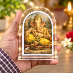 Lord Ganesha L Shape Acrylic Showpiece 3 X 3.5 Inch For Home, Office And Car (F177596) Lord Ganesha L Shape Acrylic Showpiece 3 X 3.5 Inch For Home, Office And Car (F177596)