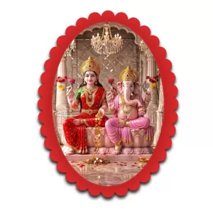 Lakshmi And Ganesha Wall Decorative Showpiece 6 X 8 Inch | 4 MM MDF Wooden Glossy Sublimation Print | Back Hook Wall Hanging | Home Temple & Living Room Decor (F56973) Lakshmi And Ganesha Wall Decorative Showpiece 6 X 8 Inch | 4 MM MDF Wooden Glossy Sublimation Print | Back Hook Wall Hanging | Home Temple & Living Room Decor (F56973)