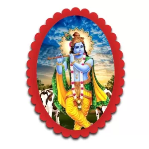 Shree Krishna Wall Decorative Showpiece 6 X 8 Inch | 4 MM MDF Wooden Glossy Sublimation Print | Back Hook Wall Hanging | Home Temple & Living Room Decor (F56980) Shree Krishna Wall Decorative Showpiece 6 X 8 Inch | 4 MM MDF Wooden Glossy Sublimation Print | Back Hook Wall Hanging | Home Temple & Living Room Decor (F56980)