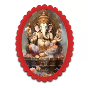 Ganesha Wall Decorative Showpiece 6 X 8 Inch | 4 MM MDF Wooden Glossy Sublimation Print | Back Hook Wall Hanging | Home Temple & Living Room Decor (F57123) Ganesha Wall Decorative Showpiece 6 X 8 Inch | 4 MM MDF Wooden Glossy Sublimation Print | Back Hook Wall Hanging | Home Temple & Living Room Decor (F57123)