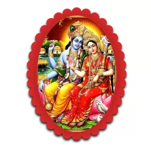 Vishnu And Lakshmi Wall Decorative Showpiece 6 X 8 Inch | 4 MM MDF Wooden Glossy Sublimation Print | Back Hook Wall Hanging | Home Temple & Living Room Decor (F57128) Vishnu And Lakshmi Wall Decorative Showpiece 6 X 8 Inch | 4 MM MDF Wooden Glossy Sublimation Print | Back Hook Wall Hanging | Home Temple & Living Room Decor (F57128)