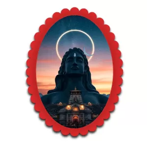 Shiva Wall Decorative Showpiece 6 X 8 Inch | 4 MM MDF Wooden Glossy Sublimation Print | Back Hook Wall Hanging | Home Temple & Living Room Decor (F57131)