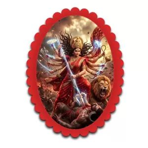 Durga Wall Decorative Showpiece 6 X 8 Inch | 4 MM MDF Wooden Glossy Sublimation Print | Back Hook Wall Hanging | Home Temple & Living Room Decor (F57138) Durga Wall Decorative Showpiece 6 X 8 Inch | 4 MM MDF Wooden Glossy Sublimation Print | Back Hook Wall Hanging | Home Temple & Living Room Decor (F57138)