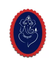 Ganesha Wall Decorative Showpiece 6 X 8 Inch | 4 MM MDF Wooden Glossy Sublimation Print | Back Hook Wall Hanging | Home Temple & Living Room Decor (F57164)
