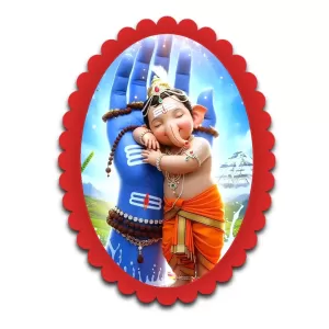 Ganesha Wall Decorative Showpiece 6 X 8 Inch | 4 MM MDF Wooden Glossy Sublimation Print | Back Hook Wall Hanging | Home Temple & Living Room Decor (F57170) Ganesha Wall Decorative Showpiece 6 X 8 Inch | 4 MM MDF Wooden Glossy Sublimation Print | Back Hook Wall Hanging | Home Temple & Living Room Decor (F57170)