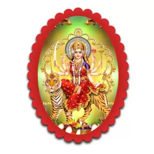 Durga Wall Decorative Showpiece 6 X 8 Inch | 4 MM MDF Wooden Glossy Sublimation Print | Back Hook Wall Hanging | Home Temple & Living Room Decor (F57174) Durga Wall Decorative Showpiece 6 X 8 Inch | 4 MM MDF Wooden Glossy Sublimation Print | Back Hook Wall Hanging | Home Temple & Living Room Decor (F57174)