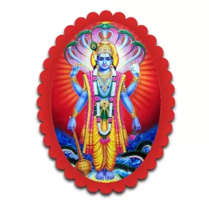 Vishnu Wall Decorative Showpiece 6 X 8 Inch | 4 MM MDF Wooden Glossy Sublimation Print | Back Hook Wall Hanging | Home Temple & Living Room Decor (F57187) Vishnu Wall Decorative Showpiece 6 X 8 Inch | 4 MM MDF Wooden Glossy Sublimation Print | Back Hook Wall Hanging | Home Temple & Living Room Decor (F57187)