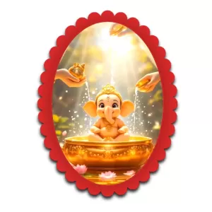 Ganesha Wall Decorative Showpiece 6 X 8 Inch | 4 MM MDF Wooden Glossy Sublimation Print | Back Hook Wall Hanging | Home Temple & Living Room Decor (F57199) Ganesha Wall Decorative Showpiece 6 X 8 Inch | 4 MM MDF Wooden Glossy Sublimation Print | Back Hook Wall Hanging | Home Temple & Living Room Decor (F57199)