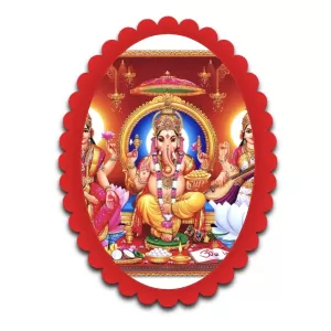 Lakshmi, Ganesha, Saraswati Wall Decorative Showpiece 6 X 8 Inch | 4 MM MDF Wooden Glossy Sublimation Print | Back Hook Wall Hanging | Home Temple & Living Room Decor (F57201) Lakshmi, Ganesha, Saraswati Wall Decorative Showpiece 6 X 8 Inch | 4 MM MDF Wooden Glossy Sublimation Print | Back Hook Wall Hanging | Home Temple & Living Room Decor (F57201)