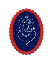 Ganesha Wall Decorative Showpiece 6 X 8 Inch | 4 MM MDF Wooden Glossy Sublimation Print | Back Hook Wall Hanging | Home Temple & Living Room Decor (F57202)