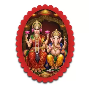 Lakshmi And Ganesha Wall Decorative Showpiece 6 X 8 Inch | 4 MM MDF Wooden Glossy Sublimation Print | Back Hook Wall Hanging | Home Temple & Living Room Decor (F57207) Lakshmi And Ganesha Wall Decorative Showpiece 6 X 8 Inch | 4 MM MDF Wooden Glossy Sublimation Print | Back Hook Wall Hanging | Home Temple & Living Room Decor (F57207)