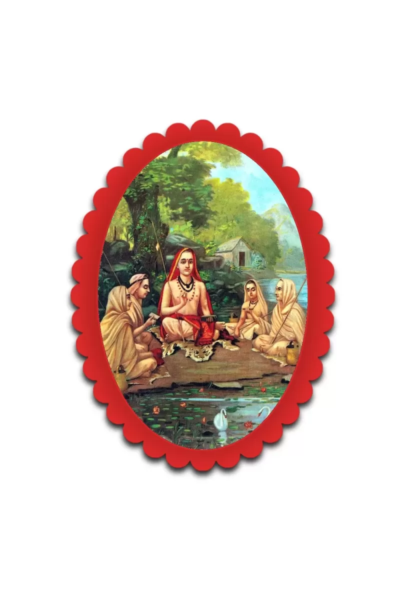 Radha Wall Decorative Showpiece 6 X 8 Inch | 4 MM MDF Wooden Glossy Sublimation Print | Back Hook Wall Hanging | Home Temple & Living Room Decor (F57211)