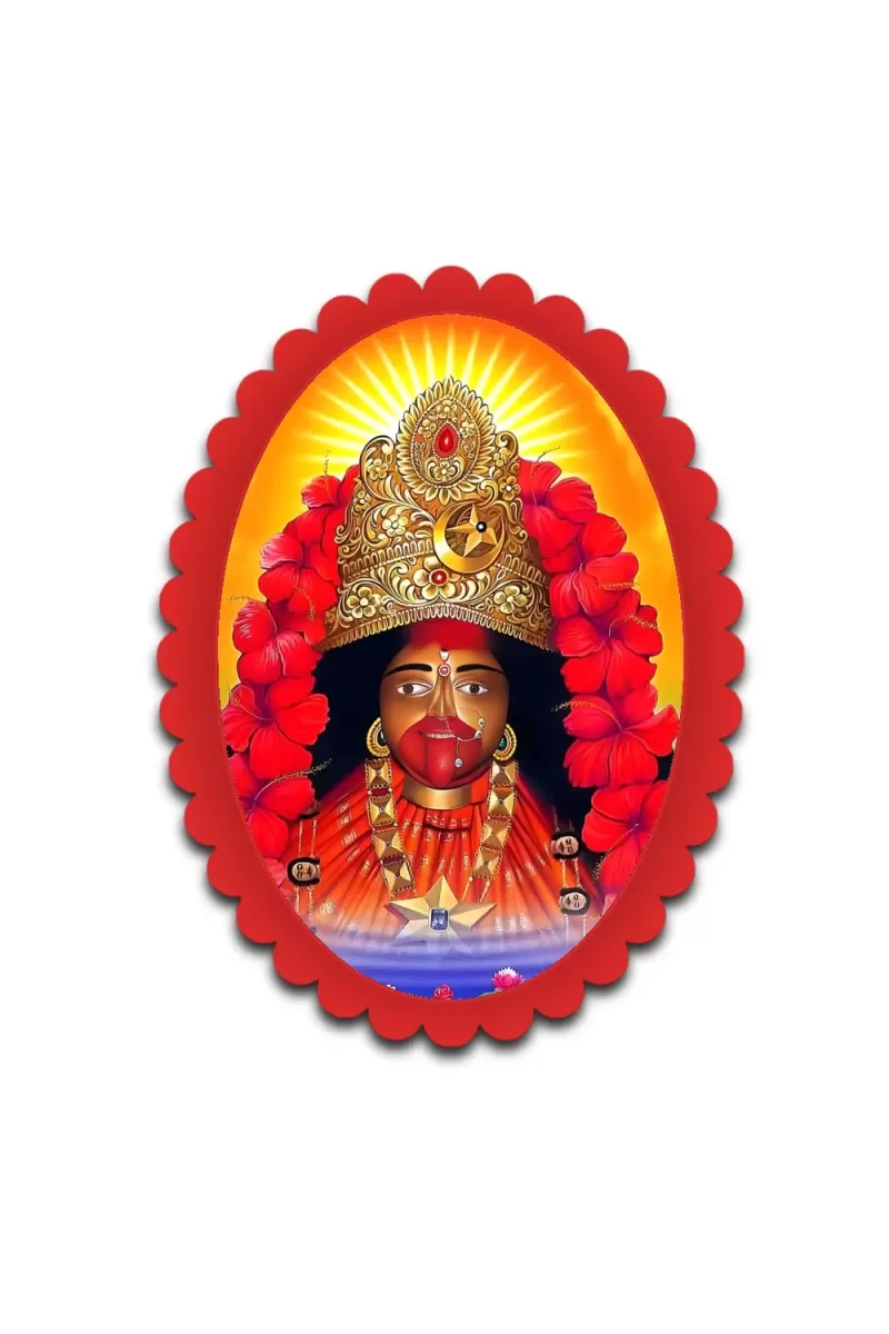 Maa Tara Wall Decorative Showpiece 6 X 8 Inch | 4 MM MDF Wooden Glossy Sublimation Print | Back Hook Wall Hanging | Home Temple & Living Room Decor (F57222)