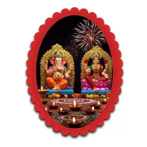 Ganesha And Lakshmi Wall Decorative Showpiece 6 X 8 Inch | 4 MM MDF Wooden Glossy Sublimation Print | Back Hook Wall Hanging | Home Temple & Living Room Decor (F57228) Ganesha And Lakshmi Wall Decorative Showpiece 6 X 8 Inch | 4 MM MDF Wooden Glossy Sublimation Print | Back Hook Wall Hanging | Home Temple & Living Room Decor (F57228)