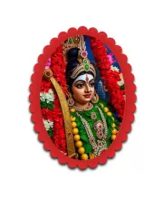 Goddess Parvati Wall Decorative Showpiece 6 X 8 Inch | 4 MM MDF Wooden Glossy Sublimation Print | Back Hook Wall Hanging | Home Temple & Living Room Decor (F57231)