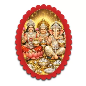 Lakshmi Saraswati Ganesha Wall Decorative Showpiece 6 X 8 Inch | 4 MM MDF Wooden Glossy Sublimation Print | Back Hook Wall Hanging | Home Temple & Living Room Decor (F57240) Lakshmi Saraswati Ganesha Wall Decorative Showpiece 6 X 8 Inch | 4 MM MDF Wooden Glossy Sublimation Print | Back Hook Wall Hanging | Home Temple & Living Room Decor (F57240)