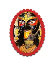 Goddess Kali Wall Decorative Showpiece 6 X 8 Inch | 4 MM MDF Wooden Glossy Sublimation Print | Back Hook Wall Hanging | Home Temple & Living Room Decor (F57249)