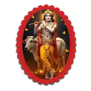 Krishna Wall Decorative Showpiece 6 X 8 Inch | 4 MM MDF Wooden Glossy Sublimation Print | Back Hook Wall Hanging | Home Temple & Living Room Decor (F57254) Krishna Wall Decorative Showpiece 6 X 8 Inch | 4 MM MDF Wooden Glossy Sublimation Print | Back Hook Wall Hanging | Home Temple & Living Room Decor (F57254)