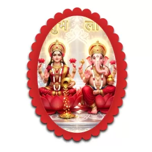 Lakshmi And Ganesha Wall Decorative Showpiece 6 X 8 Inch | 4 MM MDF Wooden Glossy Sublimation Print | Back Hook Wall Hanging | Home Temple & Living Room Decor (F57259) Lakshmi And Ganesha Wall Decorative Showpiece 6 X 8 Inch | 4 MM MDF Wooden Glossy Sublimation Print | Back Hook Wall Hanging | Home Temple & Living Room Decor (F57259)